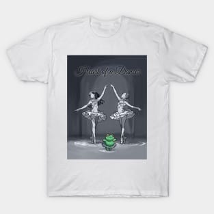 Heart of a Dancer - Frog Ballerina with Background T-Shirt